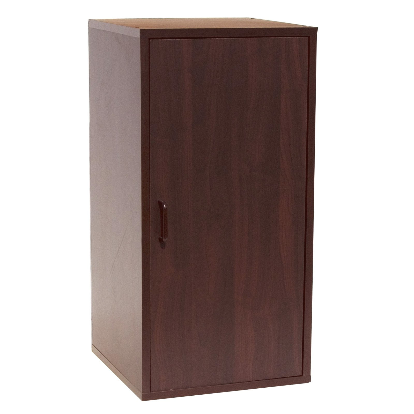 2Section Double Storage Cube with Door, Dark Cherry