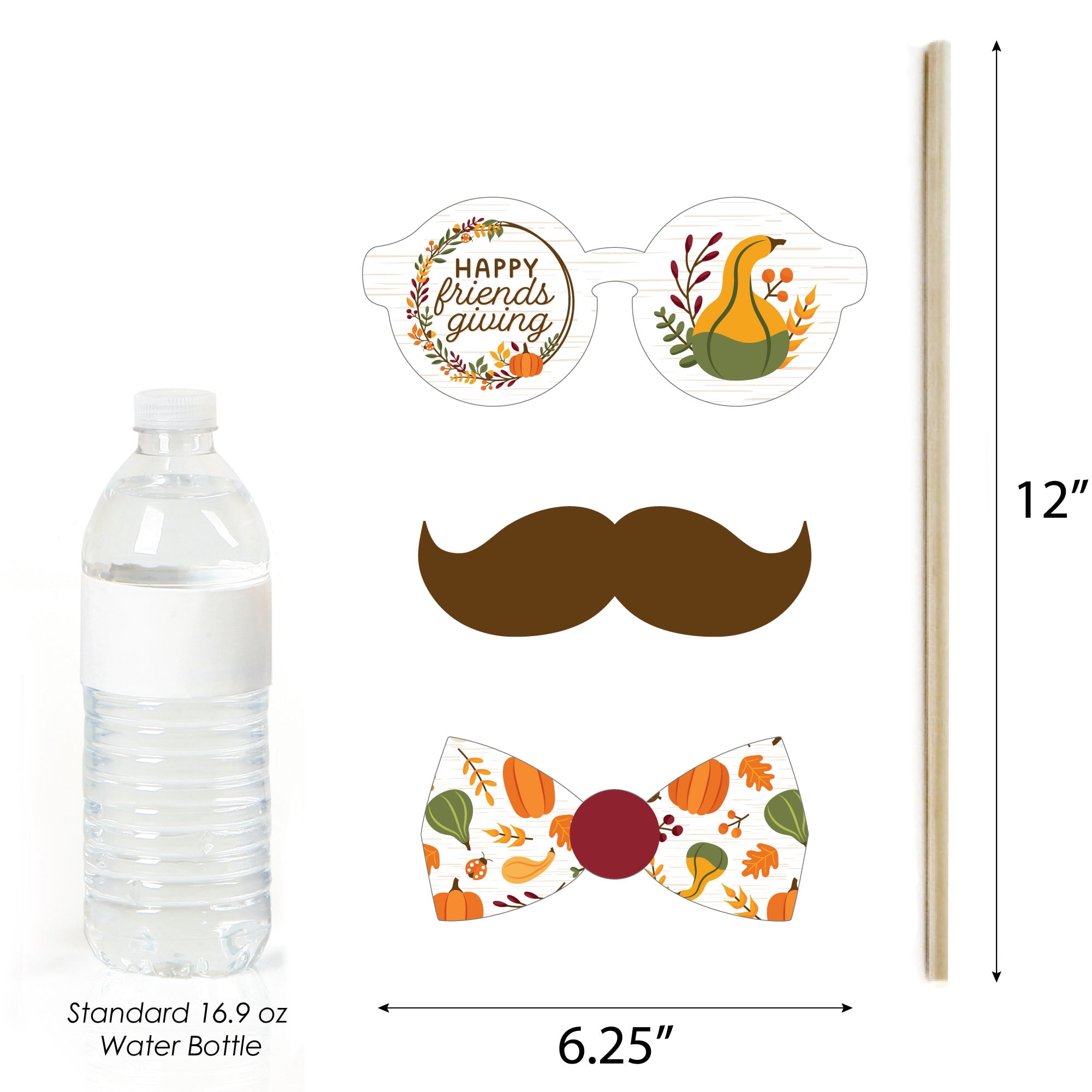 12 Thanksgiving Goodie Bags 'Fall Friends' – Geschenktüten Zum Selbstbefüllen, Herbst-Design, Aus Stabilem Karton