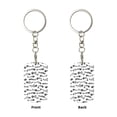 thumbnail image 2 of Goofa Fish Bones Printed Rectangular Metal Keychain Bag Charm Floral Charm for Purse Keys Metal Keyring Gift for Women Accessories, 2 of 7