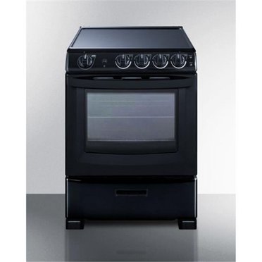 36.5 x 23.75 x 24.25 in. Smooth-Top Electric Range, Black