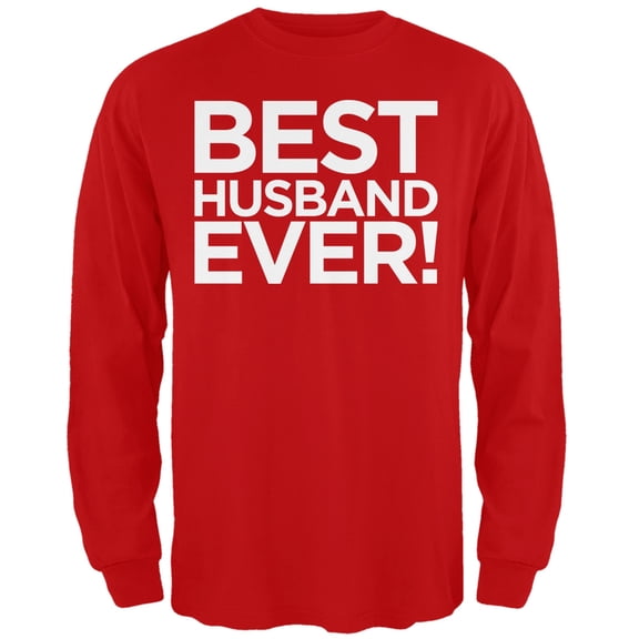 Best Husband Ever Red Adult Long Sleeve T-Shirt - Medium