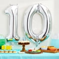 thumbnail image 4 of 35" Silver Number 0 Foil Balloon, by Way To Celebrate, 4 of 5