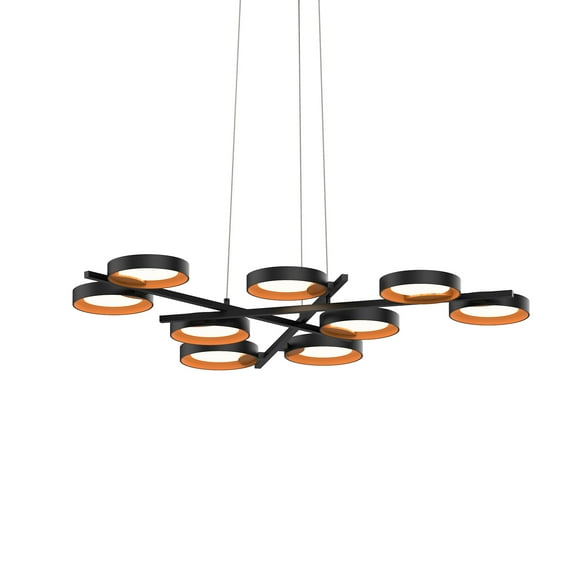 Sonneman 2656 Light Guide Ring 9 Light 48-1/4" Wide Full Sized Pendant - Black