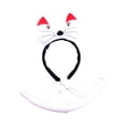 thumbnail image 4 of Animal Headband Tail Bowtie Set Halloween Cosplay for Performance Dance Prom White Cat, 4 of 7