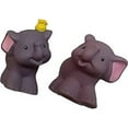 thumbnail image 6 of fisher price little people animals, noah's ark, zoo animals, male & female, elephant family pair, yellow birds, 6 of 8