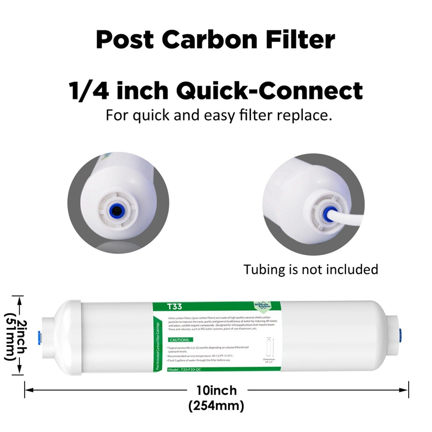 Membrane Solutions Universal Reverse Osmosis Water Filter for 5/6 Stage RO System, Compatible with iSpring, APEC, Express Water, 100GPD RO Membrane