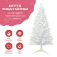 thumbnail image 4 of 4ft Artificial Christmas Pine Tree w/115 Tips& 50 Light, White Christmas Tree for Outdoor,Home,Office,Party,Xmas Holiday Decoration, 4 of 9