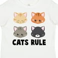 thumbnail image 4 of Inktastic Cats Rule with Cat Heads Boys or Girls Toddler T-Shirt, 4 of 5