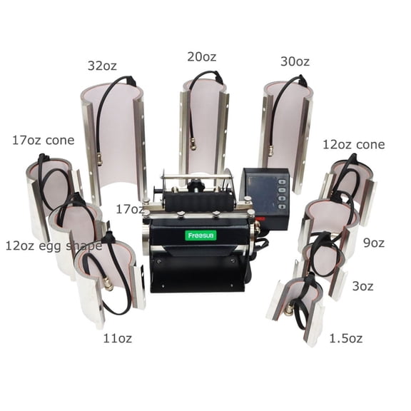 11 in 1 Mug Heat Press Machine Mug Printing Heat Press Machine with 11 Heating Elements DIY 110V 560W