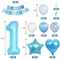 thumbnail image 2 of Kit de globos de cumpleaños azul para primer cumpleaños, 24 unidades con lámina de 40 cm, #1, 2 of 2