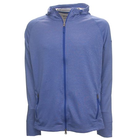 Columbia Golf Men's Omni-Wick Ace Full-Zip Hooded Jacket, 2X-Large Blue Heather -