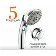 thumbnail image 1 of Chrome shower head with stop button Hand shower 5 modes to choose from, 1 of 5