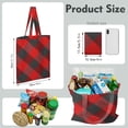 thumbnail image 2 of Retro Plaid Canvas Tote Bag Buffalo Checkered Pattern Vintage Style Geometric Design Rustic Aesthetic Cute Reusable Foldable Shopping Tote, 2 of 6