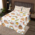 thumbnail image 2 of Erosebridal Cartoon Wildlife Coverlet Set Queen, Funny Capybara Bedding Set, Rainbow Fruit Decor, 2 of 5