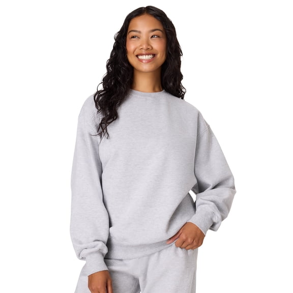 Hanes Originals Women's Fleece Sweatshirt Light Steel XS