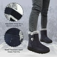 thumbnail image 6 of BERANMEY Women’s Waterproof Snow Boots Mid-Calf Fleece Lined Winter Boots for Women with Anti-Slip Sole Lightweight & Warm Outdoor Shoes, 6 of 7