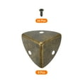 thumbnail image 3 of 8 Pcs Furniture Corner Edges Protector, 23mm Metal Edge Guard with Screws, Bronze, 3 of 6