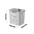 thumbnail image 3 of Tgbvmt Plastic Dirty Clothes Basket 14.96 Inches Large Capacity Hollow Ventilated Organizer Dual Handle Design Built-in Small Storage Frame For Bathroom Bedroom Dorm Laundry Organization, 3 of 6
