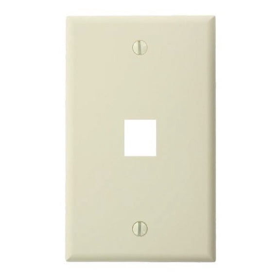 Leviton 40701-BA QuickPort Wallplate Single Gang 1-Port Almond