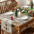 thumbnail image 5 of mubwai Church Xmas Trees Snowflakes Merry Christmas Placemats Set of 4, 12x18 Inch Winter Table Mats for Party Kitchen Dining Decoration, 5 of 6
