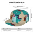 thumbnail image 6 of Balery Baseball Cap Flat Bill Hats for Men Adjustable Size for Running Workouts and Outdoor Activities All Seasons Dad Hat(Cool Dino Playing Skateboard ), 6 of 9