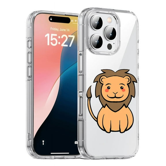 HZSY. Protective Gel Phone Case for iPhone 16 Pro Max - Printed lion