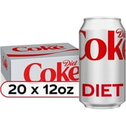 Diet Coke Diet Cola Soda Pop, 12 fl oz Cans, 20 Pack