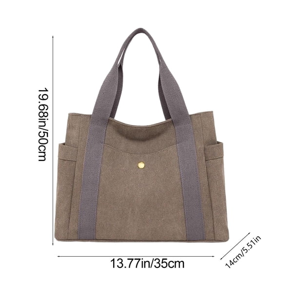 Women's Canvas Tote Bag, Large Capacity Shoulder Bag for Work Travel and Shopping, Durable and Stylish Carryall Tote with Reinforced Handles, Casual Everyday Bag for Women