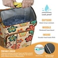 thumbnail image 3 of Wildflower Bloom Insulated Backpack Cooler, Waterproof Leakproof Lunch Bag, Rustic Farmhouse Floral Design for Spring and Summer Outdoors, 3 of 6
