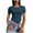 Navy, variant on WREESH Women's Short Sleeve Crop Top Fashion Slim Fitted Casual Round-Neck Solid T-Shirt Top Stylish Solid Color Blouse for Women Navy