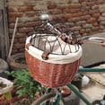 thumbnail image 4 of Pannier para mascotas, asiento para perro, soporte de cesta delantera para marrón Yuyangstore Cesta delantera de la bicicleta, 4 of 8