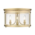 thumbnail image 4 of Golden Lighting Payton 3-light Flush Mount in Brushed Champagne Brass, 4 of 4