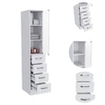 thumbnail image 5 of Nmkwnr 4 Drawer 3 Shelf Storage Cabinet for Home, Bathroom, White, 5 of 7