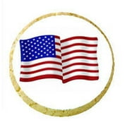 12 - 2 inch 4th of July Independence Day U.S. Flag Edible Cupcake / Cookie Images