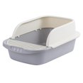 thumbnail image 2 of Caja de arena semiabierta, bandeja de cama portátil para mejorar el diseño desmontable, suministros de caja de arena para animales pequeños para Gris Salvador Bandeja de arena para gatos, 2 of 10