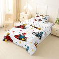 thumbnail image 2 of Manfei Cute Race Car Twin Comforter Sets,Kawaii Stars Bedding Set,White,Polkadot Reversible,2-Piece,1 Comforter and 1 Pillowcase, 2 of 7