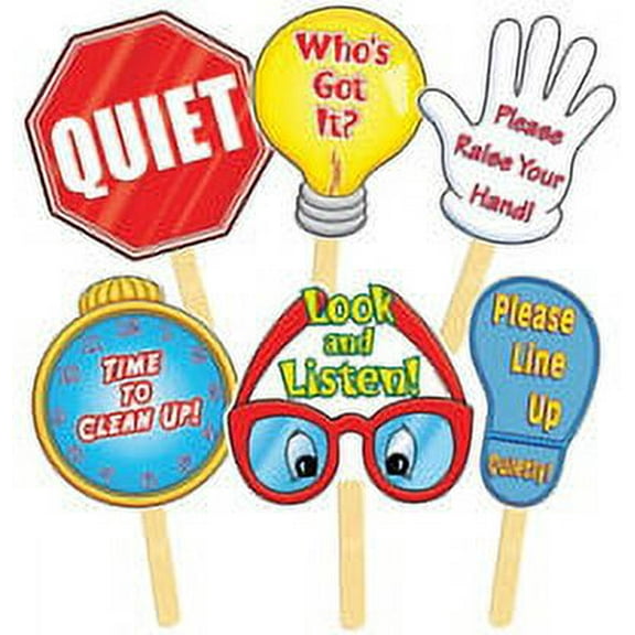 Scholastic Manage Your Class Signs Sign, 8 X 12 in, Pack of 6