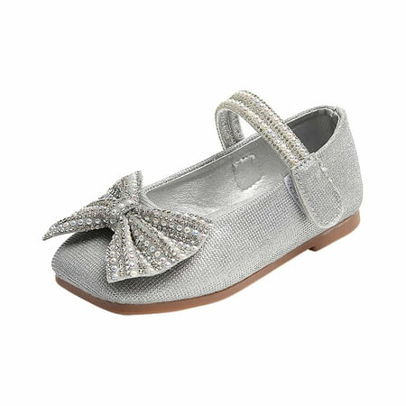 

AnuirheiH Toddler Girl Children s Soft-soled Leather Shoes Princess Shoes Thick Bottom Casual Shoes Clearance Under $10