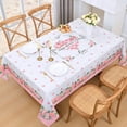 thumbnail image 2 of Happy Mother''s Day Tablecloth, Floral Pink Table Cloth, Spring Flower Table Cover for Outdoor, Waterproof Tablecloth for Gift Party Kitchen Dinning Table Decor, 60 x 120 Inch, Pink and White, 2 of 6