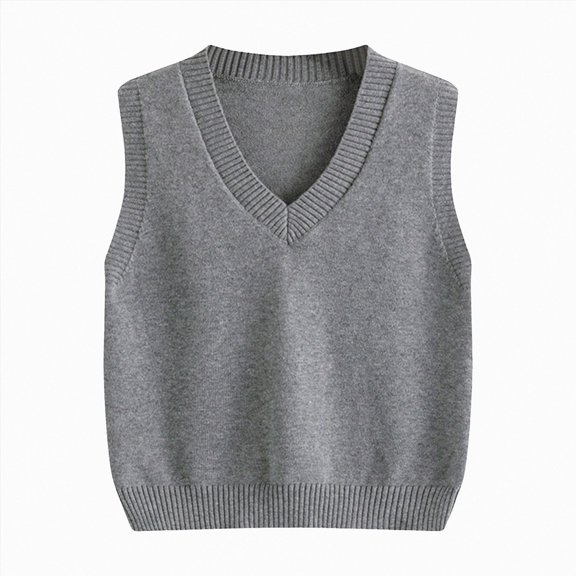 NLOMOCT Cute Tween Girls Clothes Boys Sweater Vest Unisex Cable Knit Cotton Toddler Vest for Little Big Childrens Kids Teenage Girls Grey,5-6 Years