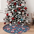 thumbnail image 5 of Yiaed Gnome Love USA Print Christmas Tree Skirt , Tree SkirtsTree Mat for Christmas Winter Holiday Indoor Decorations-36", 5 of 7