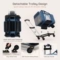 thumbnail image 2 of BELLA & PAL Airline Approved Cat Carrier with Wheels, Detachable Rolling Pet Carrier for Kitten & Small Dogs up to 16lbs, Soft-Sided Foldable Puppy Bag , 17.7"×11"×11", Sky Sailor, 2 of 8