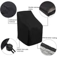 thumbnail image 3 of Patio Stackable Chair Covers 420D Waterproof Outdoor High Back Stackable Dining Chair Cover Patio Furniture Protector Fits up to 35 W x 35 D x 35/47 H Inches,2 Pack, 3 of 6
