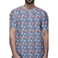 thumbnail image 4 of Atasi Tailored Fit Short Kurta Cotton Cambric Printed Keyhole Neck Casual Shirt, 4 of 5