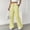 Yellow women wide leg lounge pants a1, variant on Cagogo Striped Wide Leg Lounge Pants for Women Elastic Waist Casual Long Trousers with Pockets Fashion Comfortable Home Outdoor Wear, Yellow 2XL