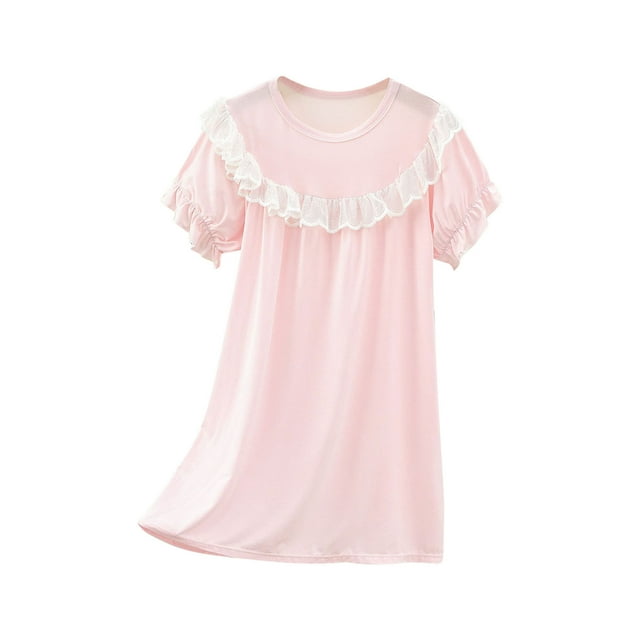 QIPOPIQ Girl's Soft Princess Nightgowns Sleep Shirt Clearance