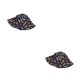 thumbnail image 4 of Guardurnaity Sombrero de cubo, decoración de vestir, estilo Simple, viaje de verano, parasol para exteriores, sombreros de pescador, accesorio de Plátano azul marino 56-58cm 2Conjunto, 4 of 6