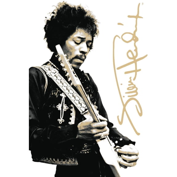 Tin Sign - Jimi Hendrix - B&W Metal Plate New 30231