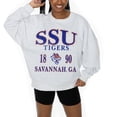 thumbnail image 2 of Women's Gameday Couture Ash Savannah State Tigers Premium Fleece Pullover Sweatshirt, 2 of 5