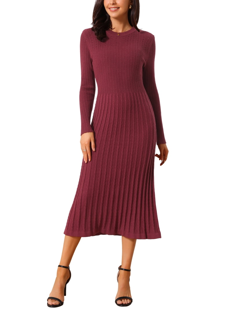 knee length dresses for ladies A Line Sweater Dress main image 0